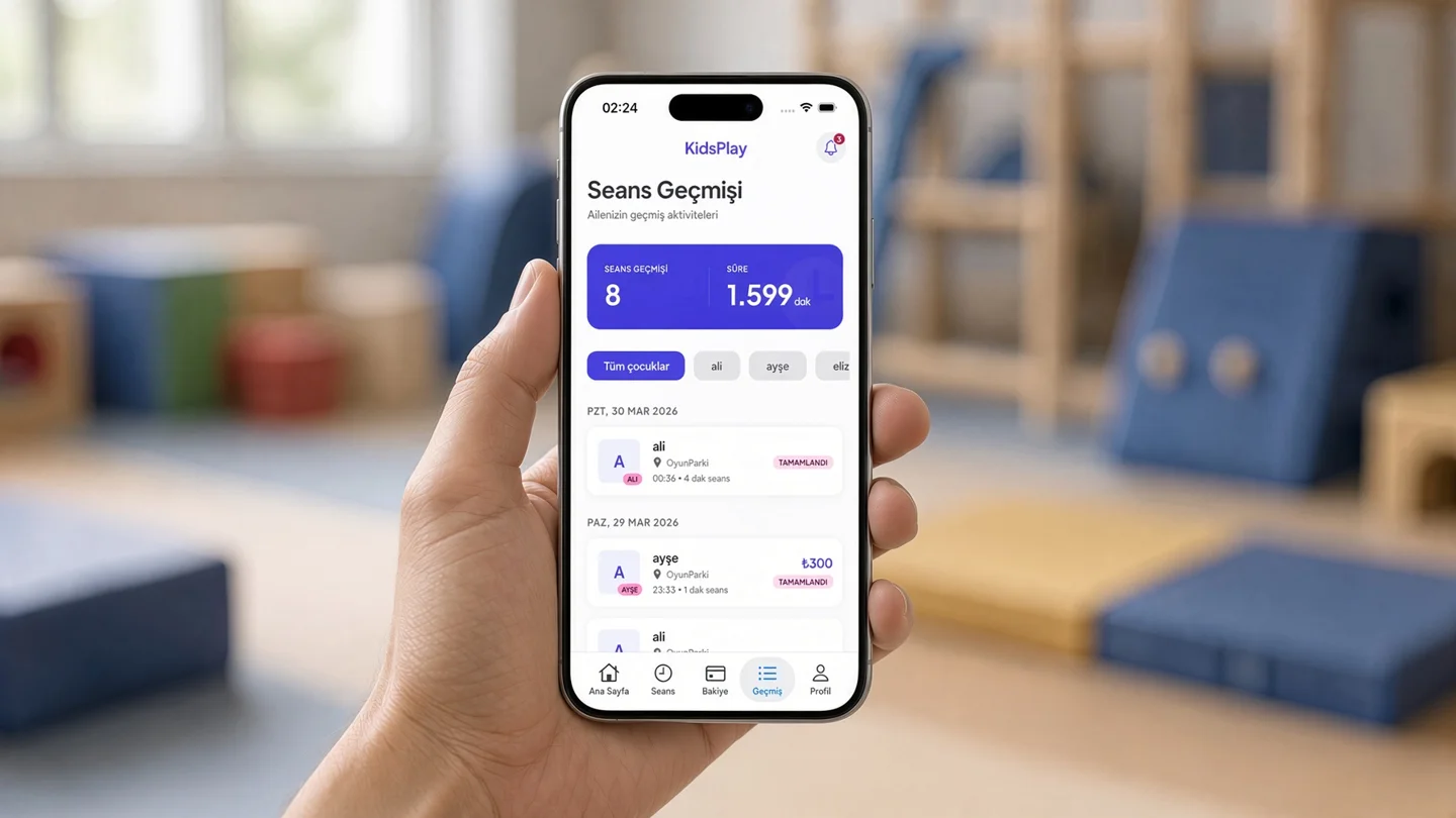 KidsPlay veli mobil uygulaması