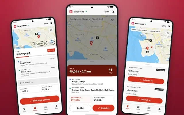 Kuryelendin mobil kurye uygulaması