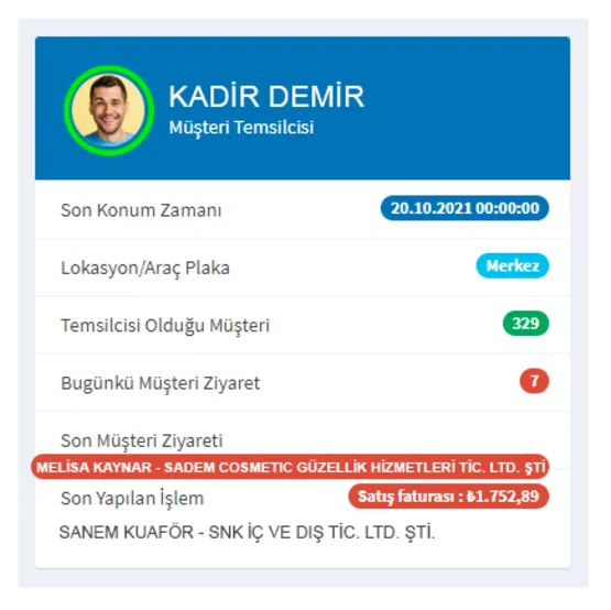 Personel durum kartı